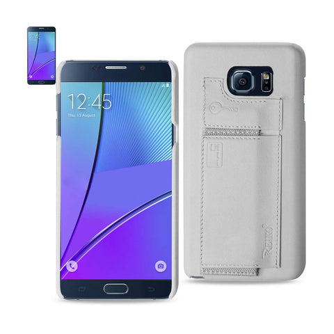 Reiko Samsung Galaxy Note 5 RFID Genuine Leather Case Protection & Key Holder in Ivory | MaxStrata