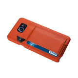 Reiko Samsung Galaxy Note 5 RFID Genuine Leather Case Protection & Key Holder in Tangerine | MaxStrata