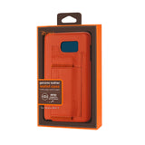 Reiko Samsung Galaxy Note 5 RFID Genuine Leather Case Protection & Key Holder in Tangerine | MaxStrata