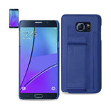 Reiko Samsung Galaxy Note 5 RFID Genuine Leather Case Protection & Key Holder in Ultramarine | MaxStrata
