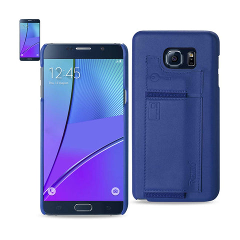 Reiko Samsung Galaxy Note 5 RFID Genuine Leather Case Protection & Key Holder in Ultramarine | MaxStrata