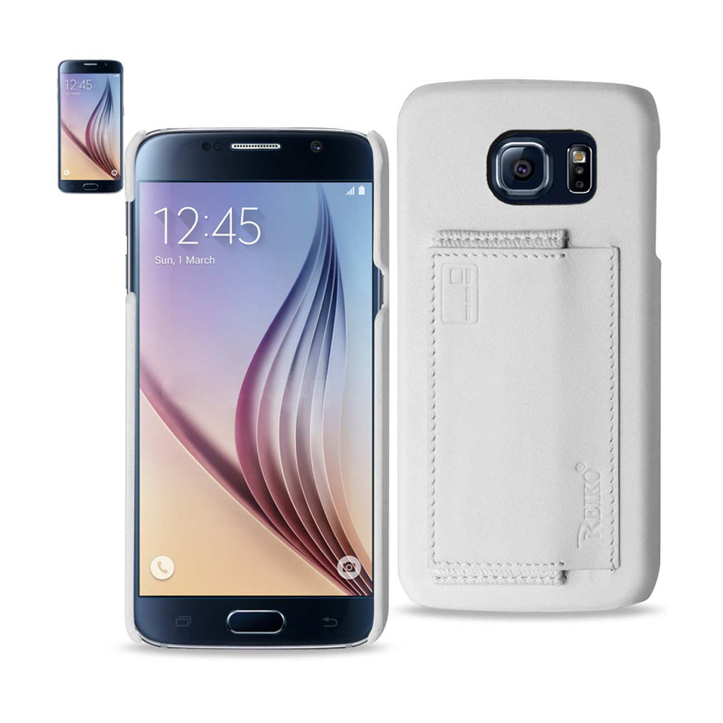 Reiko Samsung Galaxy S6 RFID Genuine Leather Case Protection & Key Holder in Ivory | MaxStrata