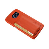 Reiko Samsung Galaxy S6 RFID Genuine Leather Case Protection & Key Holder in Tangerine | MaxStrata