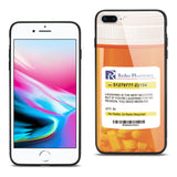 Reiko iPhone 8 Plus Hard Glass Design TPU Case with Pill Container | MaxStrata