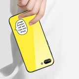 Reiko iPhone 8 Plus Hard Glass Design TPU Case in Yellow | MaxStrata