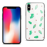 Reiko iPhone X/XS Hard Glass Design TPU Case with Cactus Design | MaxStrata