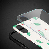 Reiko iPhone X/XS Hard Glass Design TPU Case with Cactus Design | MaxStrata