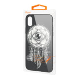 Reiko iPhone X / iPhone XS Hard Glass Design TPU Case with Dreamcatcher Design in Black | MaxStrata