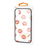 Reiko iPhone X/iPhone XS Hard Glass Design TPU Case with Lipstick Kiss Pattern | MaxStrata