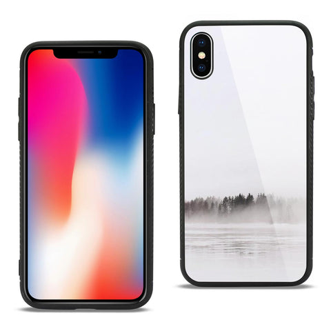Reiko iPhone X/iPhone XS Hard Glass Design TPU Case with Lake Scene | MaxStrata