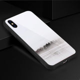 Reiko iPhone X/iPhone XS Hard Glass Design TPU Case with Lake Scene | MaxStrata