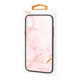 Reiko iPhone X/iPhone XS Hard Glass Design TPU Case with Pink Marble | MaxStrata