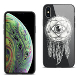 Reiko iPhone XS Max Hard Glass Design TPU Case with Dreamcatcher Design in Black | MaxStrata