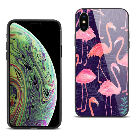 Reiko iPhone XS Max Hard Glass Design TPU Case in Purple | MaxStrata