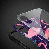 Reiko iPhone XS Max Hard Glass Design TPU Case in Purple | MaxStrata