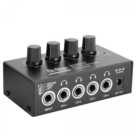 On-Stage Four-Channel Headphone Amp (HA4000) | MaxStrata®