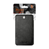 Reiko Leather Adhesive Foldable Pocket Card Holder with Two Slots  in Black | MaxStrata