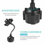 Reiko Durable Universal Car Cup Holder Mount Accessories 360 Adjustable for Mobile Phones or GPS in Black | MaxStrata