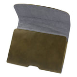 Reiko Smooth Horizontal Leather Pouch in Army Green | MaxStrata