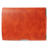 Reiko Smooth Horizontal Leather Pouch in Orange | MaxStrata