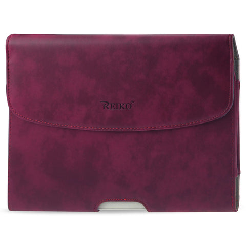 Reiko Smooth Horizontal Leather Pouch in Red | MaxStrata