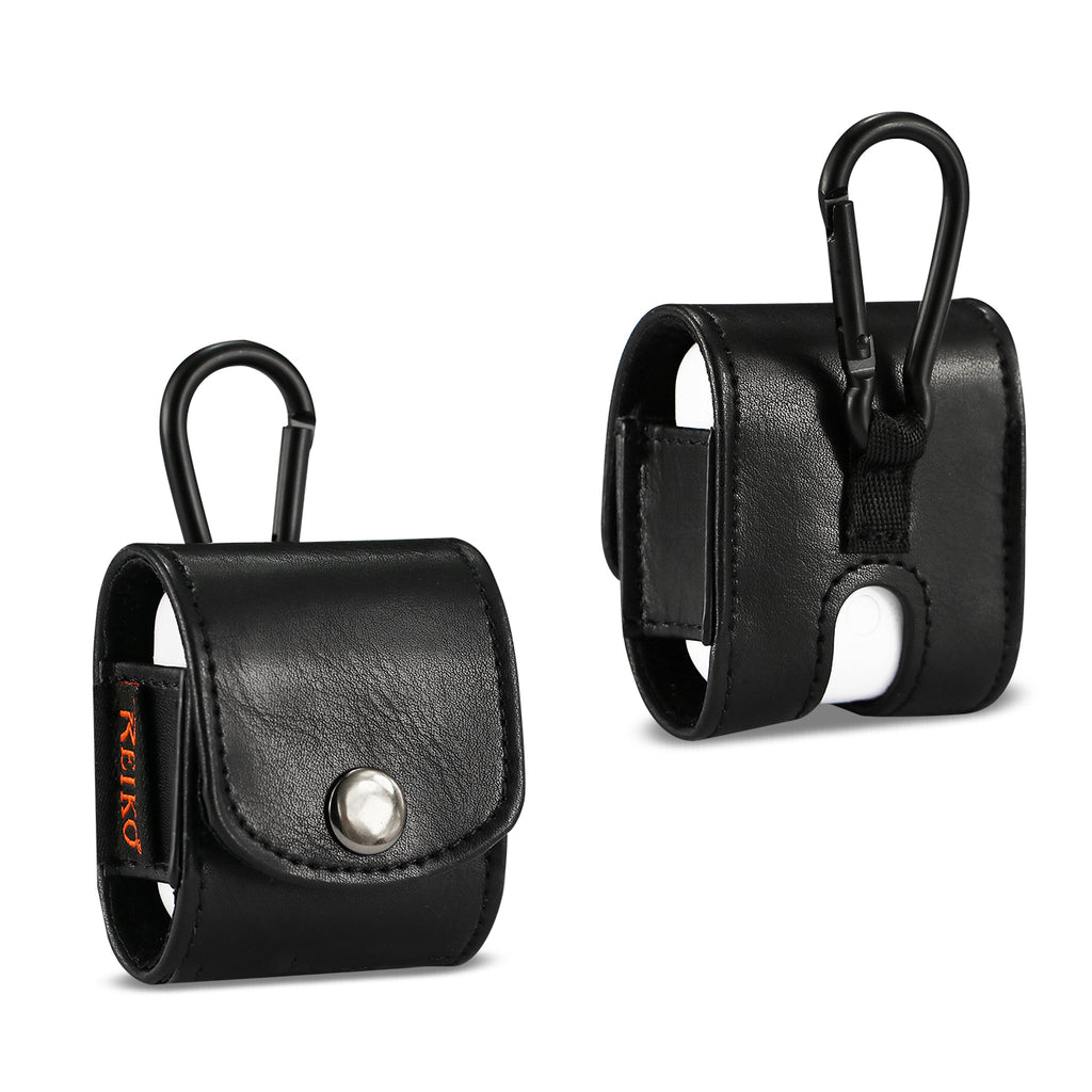 Reiko Leather Case for AirPods in Black | MaxStrata