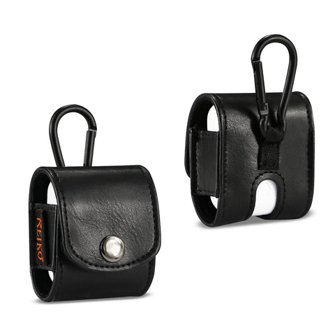 Reiko Leather Case for AirPods in Black | MaxStrata