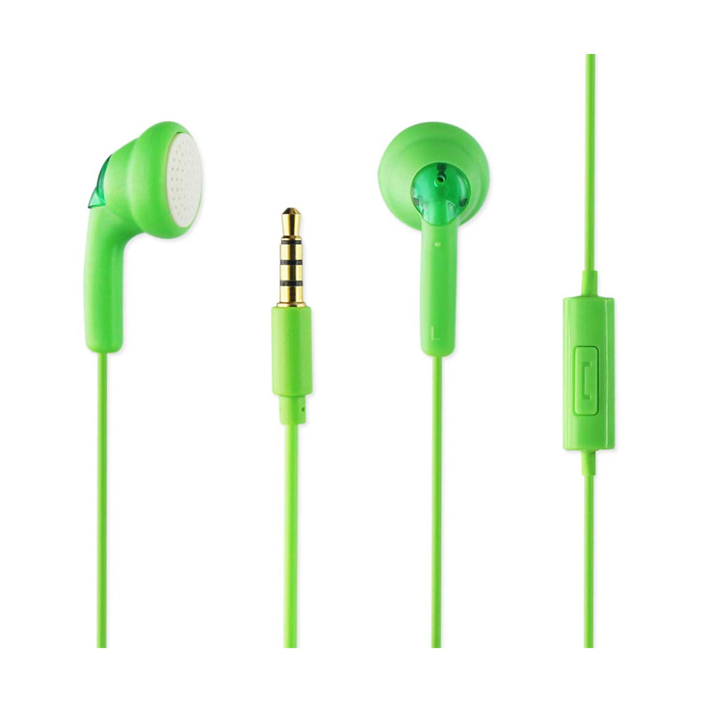 Reiko in Ear Headphones & Earbuds with Mic in Green | MaxStrata