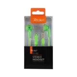 Reiko in Ear Headphones & Earbuds with Mic in Green | MaxStrata