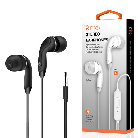 Reiko In-Ear Headphones with Mic in Black