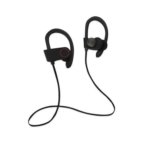 Reiko Universal Sport Bluetooth Headphones with HD Sound Quality & Sweat Proof in Black | MaxStrata