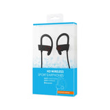 Reiko Universal Sport Bluetooth Headphones with HD Sound Quality & Sweat Proof in Black | MaxStrata