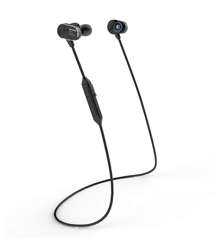 Reiko Wireless Sport Earphones with Magnetic Controlled Switch in Black | MaxStrata