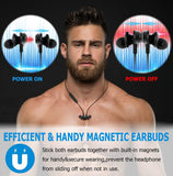 Reiko Wireless Sport Earphones with Magnetic Controlled Switch in Black | MaxStrata