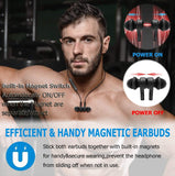 Reiko Wireless Sport Earphones with Magnetic Controlled Switch in Red | MaxStrata