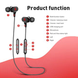 Reiko Wireless Sport Earphones with Magnetic Controlled Switch in Red | MaxStrata