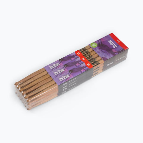 On-Stage Hickory Drum Sticks (5A, Wood Tip, 12pr) (HW5A)