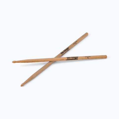 On-Stage Hickory Drum Sticks (7A, Wood Tip, 12pr) (HW7A)