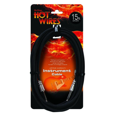On-Stage Instrument Cable (QTR-QTR, 15') (IC-15)