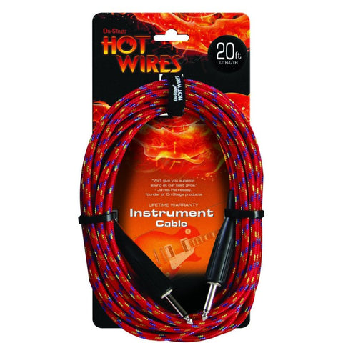 On-Stage Instrument Cable (QTR-QTR, 20') (IC-20BR)