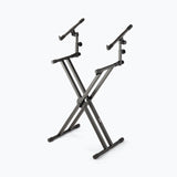 On-Stage Double-X ERGO-LOK Keyboard Stand with Second Tier (KS7292)