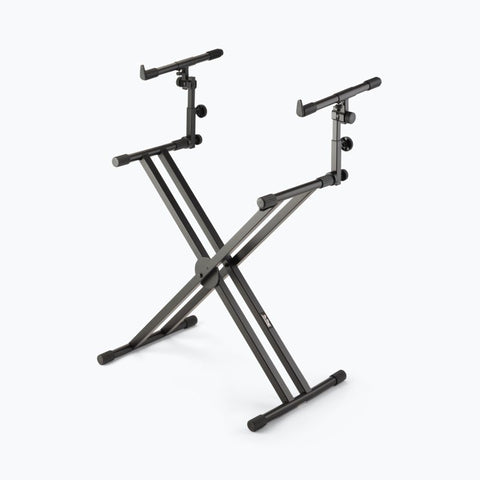 On-Stage Double-X ERGO-LOK Keyboard Stand with Second Tier (KS7292) | MaxStrata®