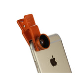 Reiko HD Camera Lens Kit Built in 10X Macro Lens & 100 Degree Wide Angle Orange for iPhones | MaxStrata