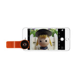 Reiko HD Camera Lens Kit Built in 10X Macro Lens & 100 Degree Wide Angle Orange for Iphones | MaxStrata