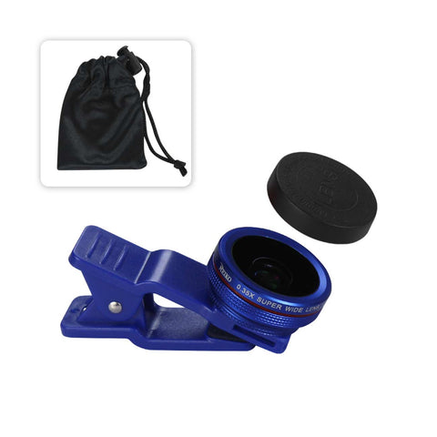 Reiko Professional HD Camera Lens Kit Built in 15X Macro Lens Navy for iPhones & Smartphones | MaxStrata