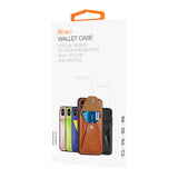 Reiko iPhone X/iPhone XS Durable Leather Protective Case with Back Pocket in Black | MaxStrata