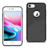 Reiko iPhone 7/8/SE2 TPU Leather Feel Case Leather Fit Flexible Slim Premium Case in Black | MaxStrata