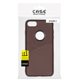 Reiko iPhone 7/8/SE2 TPU Leather Feel Case Leather Fit Flexible Slim Premium Case in Brown | MaxStrata