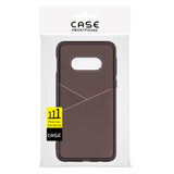 Reiko Samsung Galaxy S10 Lite (S10E) TPU Leather Feel Case Leather Fit Flexible Slim Premium Case in Brown | MaxStrata