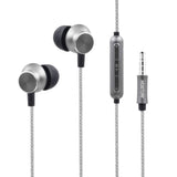 Reiko Bass Earphones with Monibearing Mic in Gray | MaxStrata